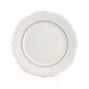 Platos de Presentación de Porcelana Blanca con Filo Dorado (2 Piezas) Rhein, Vajilla Elegante y Clásica para Mesa, Banquetes, Celebraciones y Regalo Especial
