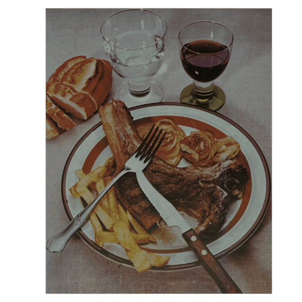 Juego de cuchillos chuleteros y tenedores para carne (6 Piezas) Timber Steel Cutlery, set de madera, 3 tenedores y 3 cuchillos