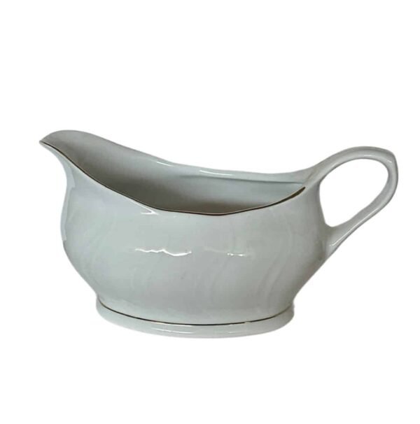 1-12.jpg Juego de salsera de porcelana blanca filo de oro Lubeck, 1 salsera (35 cl),