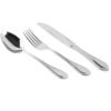 Cubertería de Mesa Acero Inoxidable Glamour (18 Piezas) 6 Cucharas, 6 Tenedores, 6 Cuchillos, Apta para lavavajillas