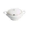 1-3.png Sopera de porcelana blanca (3 l) Sena, 1 tapa de porcelana, filo de oro