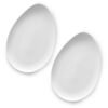 1-8.jpg Juego de 2 fuentes platos de porcelana blanca (2 piezas) Ovum, 24 cm