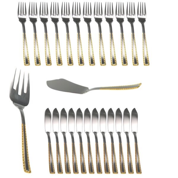 10.jpg CRC Berlin 4520 juego de pescado (26 piezas) acero inoxidable 18/10 decorado en oro