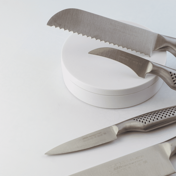 Juego de cuchillos de cocina monoblock en acero inoxidable (5 piezas) Holstein, 5 cuchillos de cocina profesionales (19 cm, 20 cm, 25 cm, 33 cm y 39,5 cm)