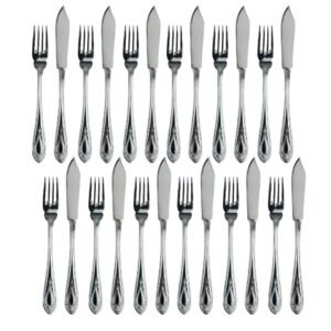 1285-piezas-de-pescado-acero-8.jpg CRC Koln 1285 Deco juego de pescado 26 piezas, acero inoxidable