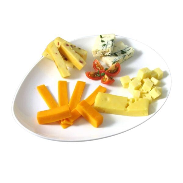 13-4.jpg Juego de 2 fuentes platos de porcelana blanca (2 piezas) Ovum, 24 cm