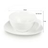 Ovum taza Cafe  o  TE  con Plato -Porcelana blanca premium