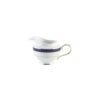 Juego de té de porcelana blanca con filo de oro y azul cobalto (27 piezas) Royal Blue, 12 tazas de té, 12 platillos para tazas, 1 tetera, 1 lechera, 1 azucarero