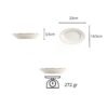 13_RHEIN_2-RABANERAS.jpg Fuentes para Guarnición Rabaneras Porcelana Blanca 23 cm, (2 Piezas) Rhein Borde Dorado, Ideales para Salsas, Ensaladas, Postres o como Rabaneras, Fácil Limpieza y Elegantes