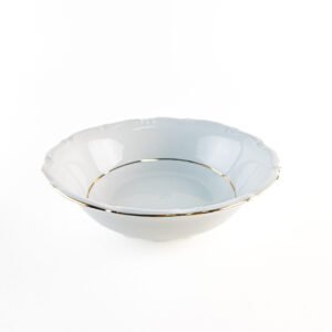 1RHEIN_ENSALADERA.jpg Ensaladera de porcelana blanca Rhein con filo de oro