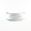 Salsera de Porcelana Blanca (1 pieza) Rhein con Filo Dorado, Vajilla Elegante, Servir en Mesa y Regalo Especial
