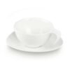 Ovum taza Cafe  o  TE  con Plato -Porcelana blanca premium