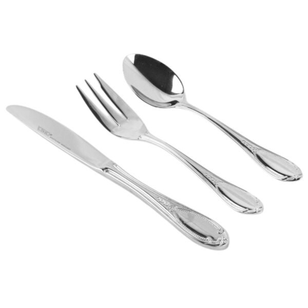 2-5-1.jpg Juego de Postre Glamour 7000 (18 piezas) Acero Inoxidable, 6 Cucharas, 6 Tenedores, 6 Cuchillos, Apto para Lavavajillas