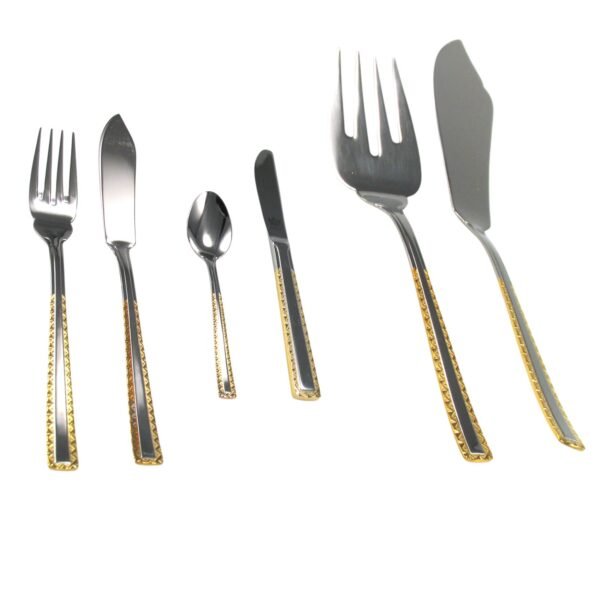 2.jpg CRC Berlin 4520 cuchillos de postre (12 piezas) acero inoxidable 18/10 decorado en oro