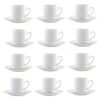 2-BANDEJAS-OVALES-4.jpg Juego de café de porcelana blanca Lubeck R, 27 piezas con filo dorado, 12 tazas y 12 platillos, cafetera, azucarero y lechera, apto lavavajillas