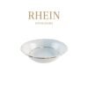 Ensaladera de porcelana blanca Rhein con filo de oro