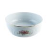 Ensaladera de Porcelana (1 pieza) Bidasoa Irina, Ensaladera Blanca con Filo Dorado y Decoración Floral, Vajilla Elegante para Servir Ensaladas, Banquetes y Regalo