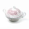 Sopera de ceramica inglesa, blanca y rosa marca churchill (3 l )
