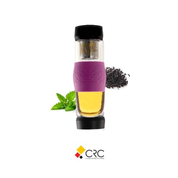 2 Vasos Térmicos Doble Pared 8×12 cm para Infusiones y Té. 300ml– Cristal Borosilicato 2 Piezas.