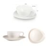 Ovum taza Cafe  o  TE  con Plato -Porcelana blanca premium