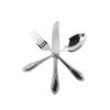 Cubertería de Mesa Acero Inoxidable Glamour (18 Piezas) 6 Cucharas, 6 Tenedores, 6 Cuchillos, Apta para lavavajillas