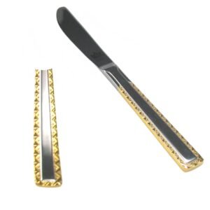 3.jpg CRC Berlin 4520 cuchillos de postre (12 piezas) acero inoxidable 18/10 decorado en oro