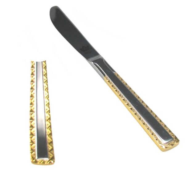 3.jpg CRC Berlin 4520 cuchillos de postre (12 piezas) acero inoxidable 18/10 decorado en oro