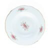 Juego de Platos Hondos de Porcelana Blanca (6 piezas) Bidasoa Irina, Motivos Florales con Filo de Oro, Elegante para Cenas, Excelente como Regalo