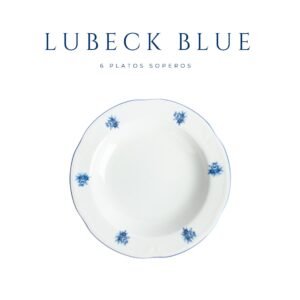 3_LUBECK_BLUE_6-HONDOS.jpg Juego de platos hondos de porcelana blanca (6 piezas) Lubeck Blue