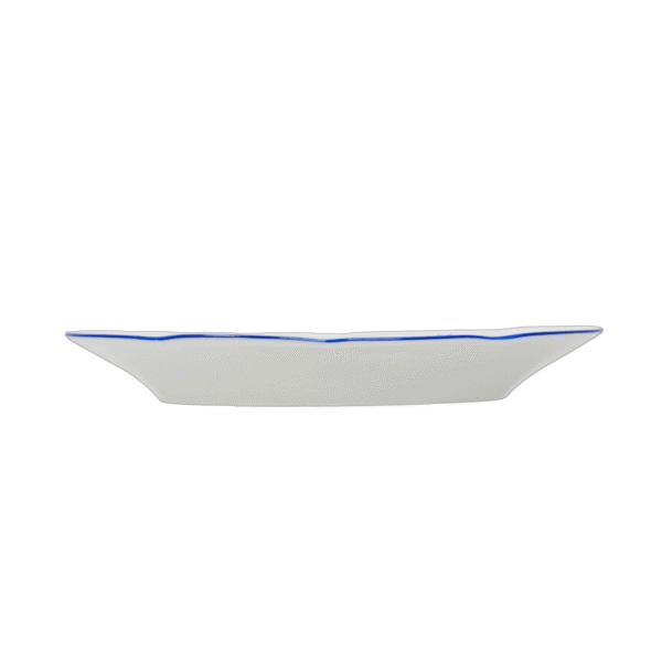 Juego de platos de postre de porcelana blanca (6 piezas) Lubeck Blue