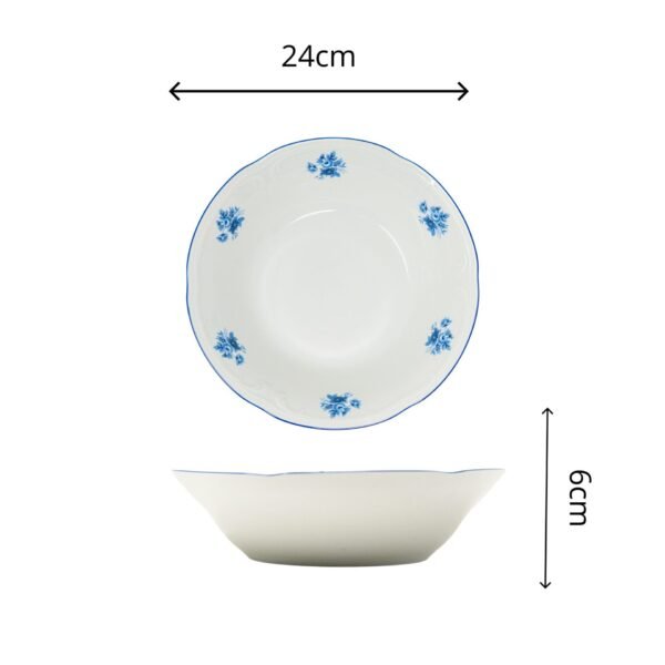 3_LUBECL_BLUE_ENSALADERA.jpg Ensaladera de Porcelana (1 Pieza)Lubeck Blue, Duradera y Aptas para Lavavajillas, Ideal para Ensaladas, Guarniciones y Aperitivos