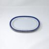 Bandejas de porcelana blanca con filo de oro y azul cobalto (2 piezas) Duisburg, 23 cm