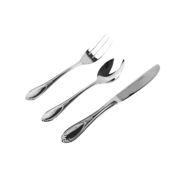 4-5-1.jpg Juego de Postre Glamour 7000 (18 piezas) Acero Inoxidable, 6 Cucharas, 6 Tenedores, 6 Cuchillos, Apto para Lavavajillas