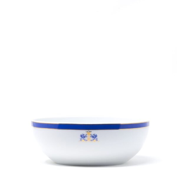 Ensaladera de porcelana blanca con filo de oro y azul cobalto (1 pieza) Duisburg, 2l