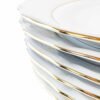 4RHEIN_6_POSTRES.jpg Juego de platos de postre de porcelana blanca (6 piezas) Rhein con filo de oro