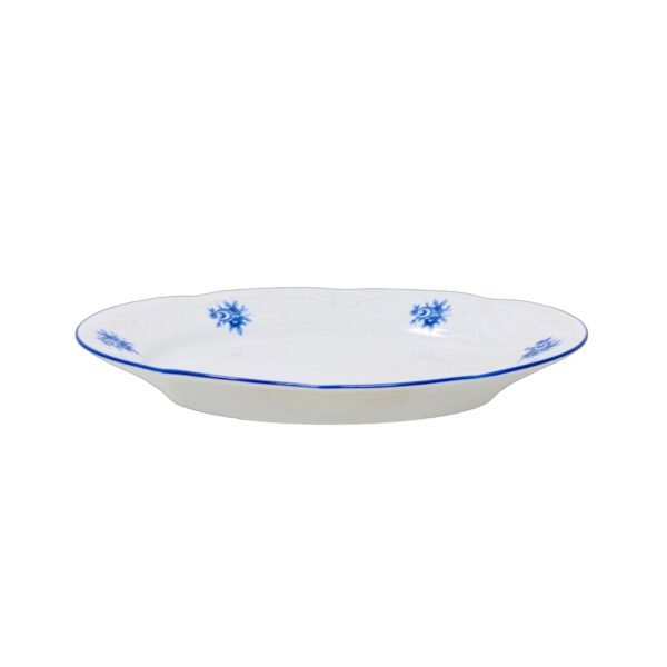 Juego de platos de postre de porcelana blanca (6 piezas) Lubeck Blue