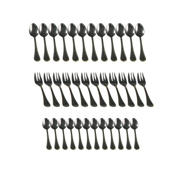 CRC Kadett Cubertería 75 piezas, acero inoxidable decorado en oro, servicio para 12 comensales con maletín de regalo