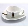 Ovum taza Cafe  o  TE  con Plato -Porcelana blanca premium