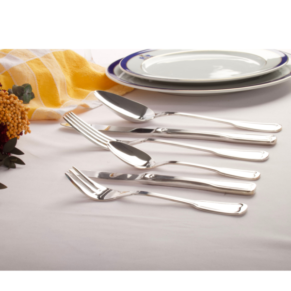 5500-1.png CRC Cubertería en acero inoxidable Bonn 113 piezas , servicio completo para 12 comensales con cubiertos de pescado y piezas de servir, apta para lavavajillas