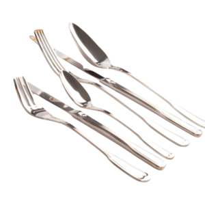 5500-2.png CRC Cubertería en acero inoxidable Bonn 113 piezas , servicio completo para 12 comensales con cubiertos de pescado y piezas de servir, apta para lavavajillas