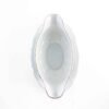Salsera de Porcelana Blanca (1 pieza) Rhein con Filo Dorado, Vajilla Elegante, Servir en Mesa y Regalo Especial