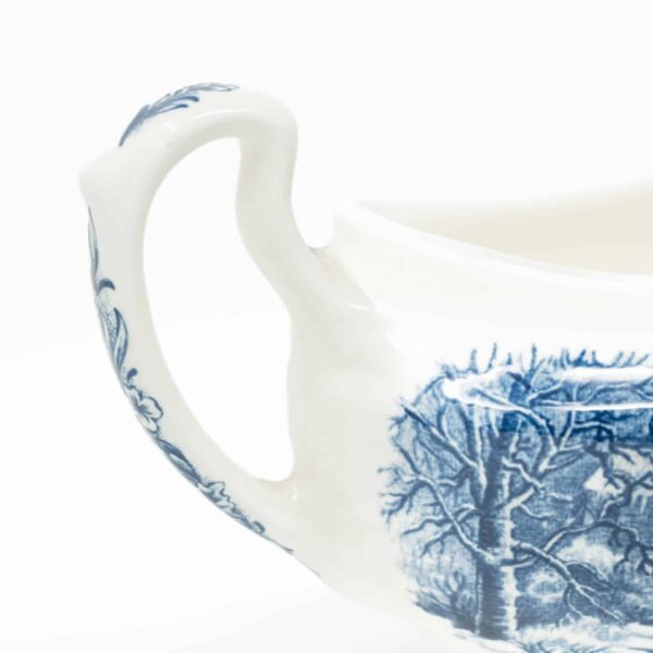 Salsera de Loza Azul Churchill – Cerámica Inglesa Clásica, Elegante y Duradera – Ideal para Salsas, Aderezos y Gravies