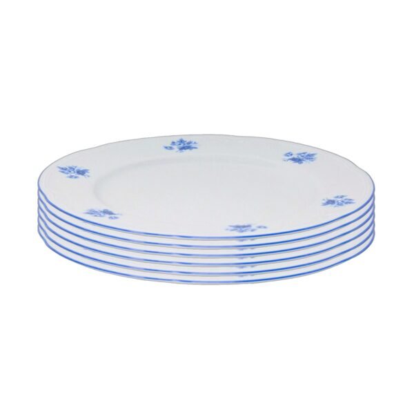 5_LUBECK_BLUE_6-LLANOS.jpg Juego de platos llanos de porcelana blanca (6 piezas) Lubeck Blue