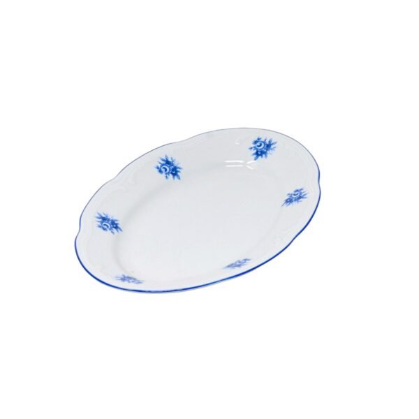 Juego de platos de postre de porcelana blanca (6 piezas) Lubeck Blue