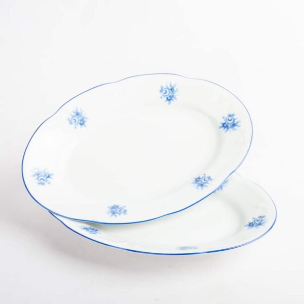Juego de rabaneras de porcelana blanca (2 piezas) Lubeck Blue