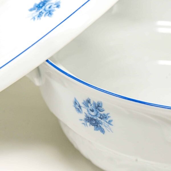 Sopera de porcelana blanca Lubeck  blue 2,5 l