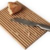 Tabla para cortar el pan de bambú (1 pieza) Bamboo Natur, 30 cm x 20 cm x 2 cm, resistente, higiénico y fácil de limpiar