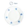 Juego de platos de postre de porcelana blanca (6 piezas) Lubeck Blue