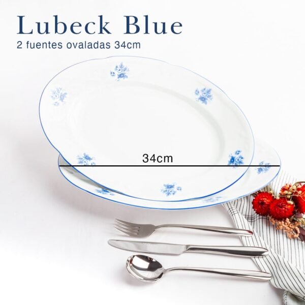 6_LUBECL_BLUE_RABANERAS.jpg Juego de bandejas de porcelana blanca (2 piezas) Lubeck Blue