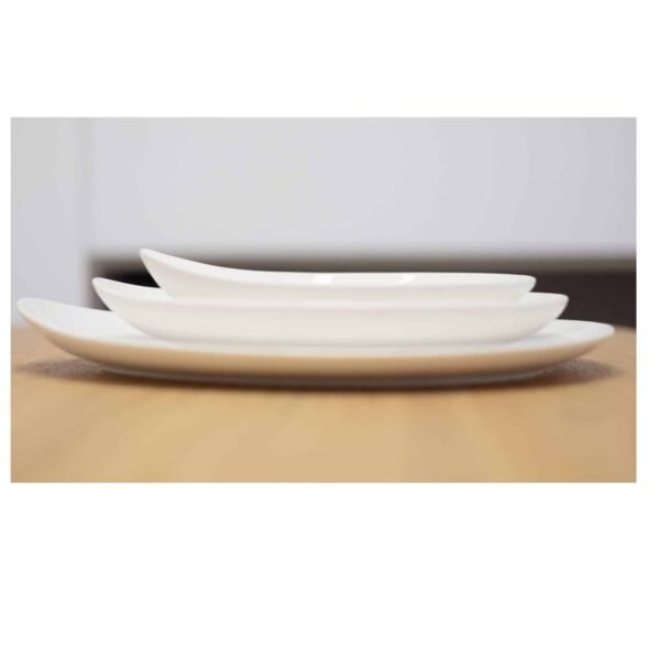 7-6.jpg Juego de 2 fuentes platos de porcelana blanca (2 piezas) Ovum, 24 cm